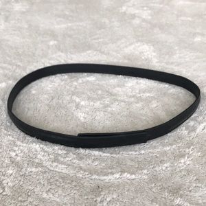 Faux snakeskin black thin belt